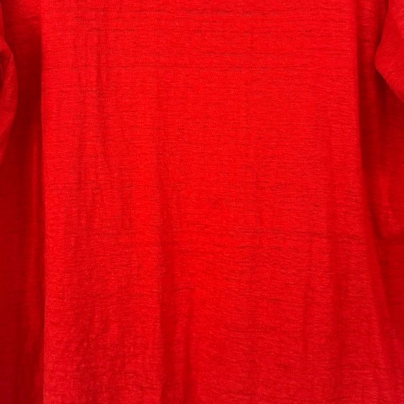 Eileen Fisher Red 100% Organic Linen Short Sleeve Shirt Size Medium - Picture 3 of 5